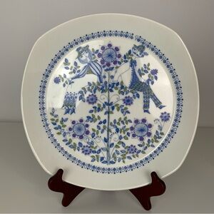 Figgjo Flint Turi Design Lotte Norway Serving Plate  MCM Silkscreen Vtg Floral